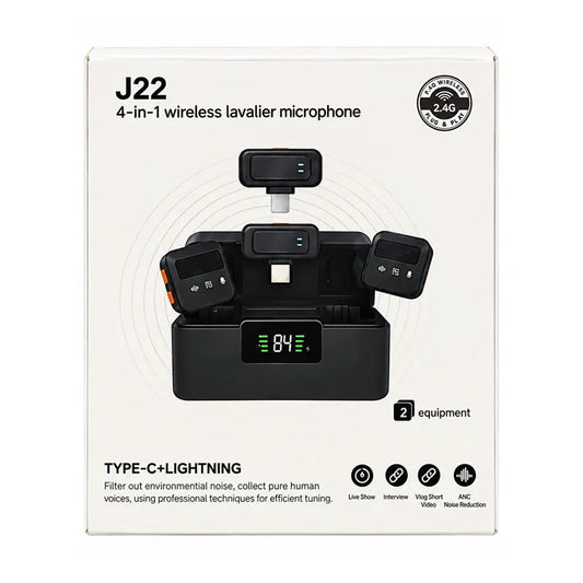 J22 4-in-1 Wireless Lavalier Microphone