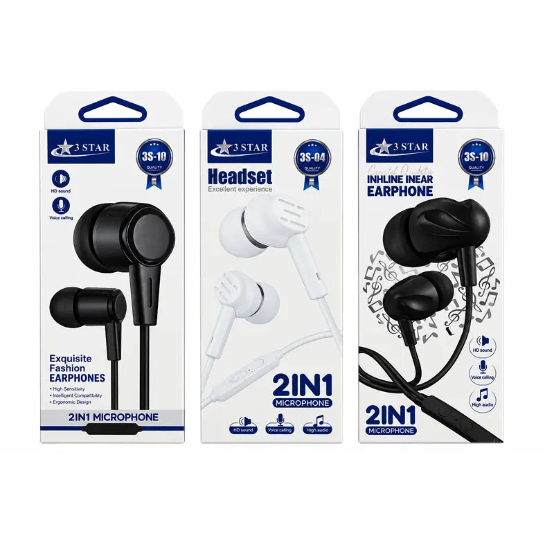3 STAR 2-in-1 Earphones
