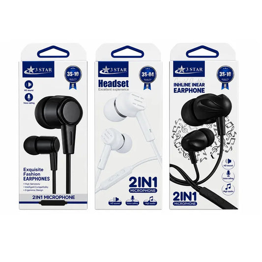 3 STAR 2-in-1 Earphones