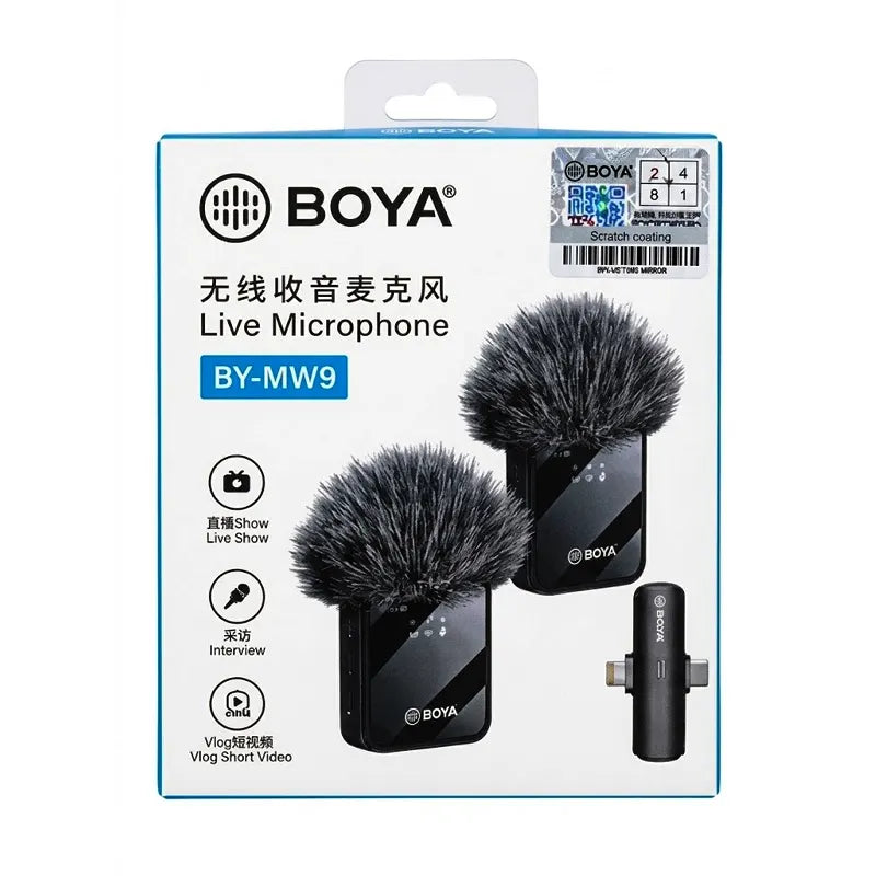BOYA BY-MW9 Wireless Lavalier Microphone
