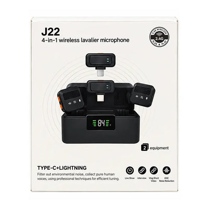 J22 4-in-1 Wireless Lavalier Microphone